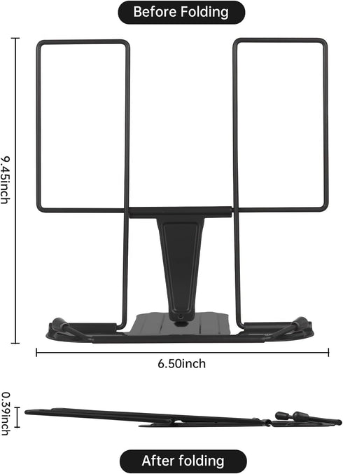 Book Stand for Reading: Adjustable Holder for Recipes, Textbooks, and Music Books