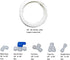 10 pcs Quick Connect Push In Water Purifiers Tube Fittings, 1cm, with 5m White Tubing Hose for RO System