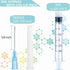50 Pack 3ml Syringes with Needle - 23 Gauge, 5/8 inch Needle Luer Lock Syringe Individually Sealed Packaged