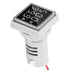 AC Current and Voltage Indicator, 22mm Display Meter, 0-100A 60-500V LED Voltmeter, Current Detector (White)