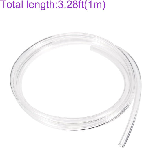 DMiotech 12mm ID 16mm OD Clear PVC Tube, Industrial Flexible Tubing for Water Pump