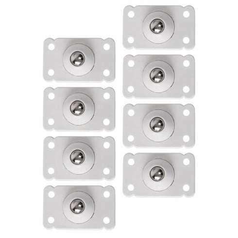 jojofuny 8pcs Self-Adhesive Sticky Case Wheels Swivel Casters for Storage Boxes Rolling