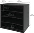 Ballucci 4-Tier Paper Organizer for Desk, Stackable Paper Storage Shelves, Letter Tray Sorter for Office, Black
