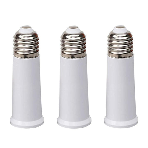 E26 Socket Extender, E26 to E26 Standard Medium Base, 3.7 inch Extension Socket Adapter (3 Pack)