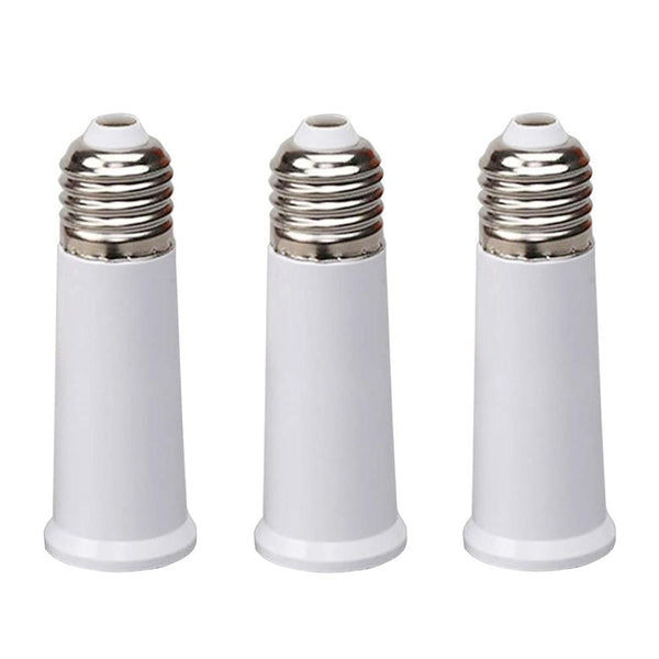 E26 Socket Extender, E26 to E26 Standard Medium Base, 3.7 inch Extension Socket Adapter (3 Pack)