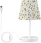 ALAZA Bedside Lamp French Blue Flower Wildflowers Table Lamp for Bedroom Desk