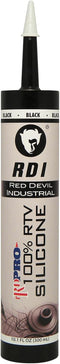 Red Devil 08166I RD PRO Industrial Grade RTV 100% Silicone Sealant, 10.1 oz. Tube, Black, 1-Pack