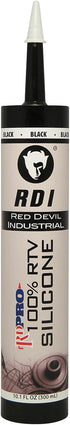 Red Devil 08166I RD PRO Industrial Grade RTV 100% Silicone Sealant, 10.1 oz. Tube, Black, 1-Pack