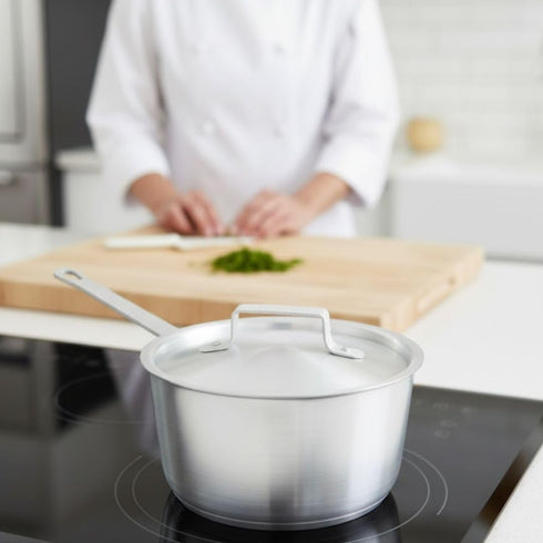 Soro Essentials 2.5 1.5 mm - qt. Aluminum Tapered Sauce Pan Lid Thickness- Multipurpose Cooking Sauce Pan Cover