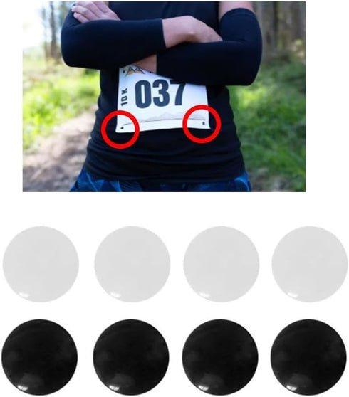 Labriciyon 8 Packs, Marathon Race Number Magnetic Bib Holders, Pcs Running Fix Clips for Waist Sports, Track & Field