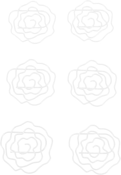 Paperclips Set, Metal Decorative Exquisite 50pcs Flower Paper Clips Cute for Office for Scrapbooking (White) by Pomya