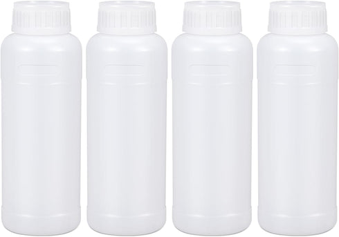 PE Plastic Food Grade Wide Mouth Lab Reagent Bottle, Translucent 17oz Chemical Storage Container