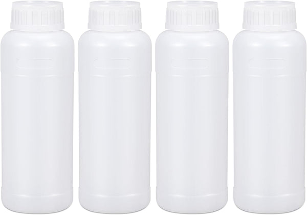 PE Plastic Food Grade Wide Mouth Lab Reagent Bottle, Translucent 17oz Chemical Storage Container