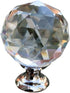 SANCHAKOU 2 40Mm Crystal Handle Knobs Pcs Single Hole Gold Silver Base Crystal Ball Wardrobe Drawer Cabinet Bedside