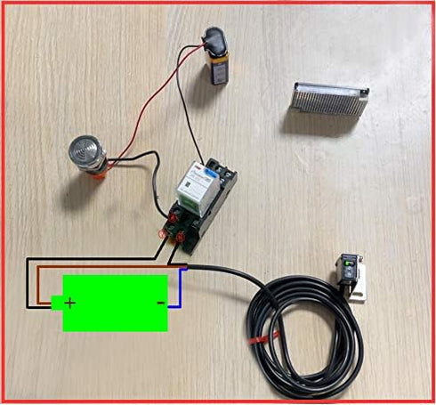 Twidec 0-2M Adjustable Indoor Wall Mounted Photoelectric Beam Sensor NPN Switchable with Reflector Panel