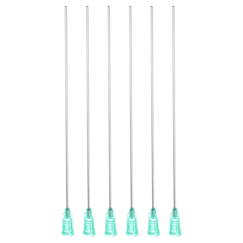 PATIKIL 6Pcs 18Ga x 5 Inch Dispensing Needle Tips Stainless Steel and Plastic Glue Needle Tube Blunt Tips