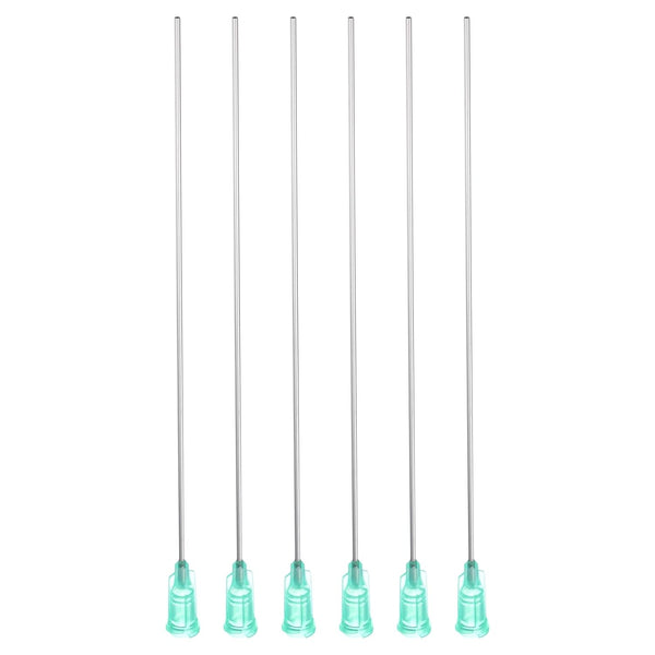 PATIKIL 6Pcs 18Ga x 5 Inch Dispensing Needle Tips Stainless Steel and Plastic Glue Needle Tube Blunt Tips