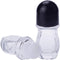2 Pcs 50ml 1.69oz Clear Roller Bottle, Empty Glass Body with Plastic Roller