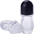 2 Pcs 50ml 1.69oz Clear Roller Bottle, Empty Glass Body with Plastic Roller