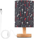 WEIYEKO Red Golf Glory Bedside Table Lamp with USB Port LED Nightstand Desk