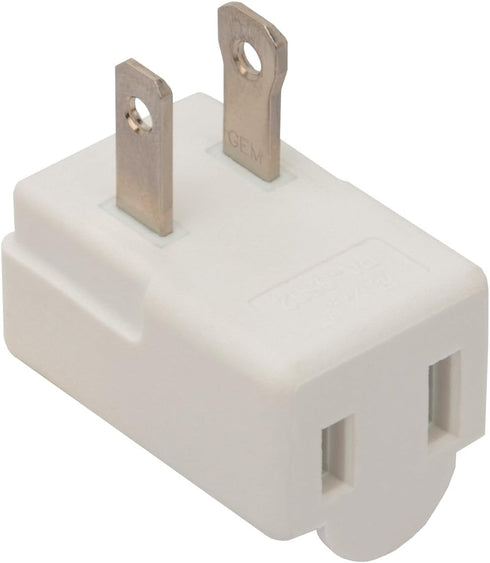 Polarized 2-Prong L Type Adapter, Vertical Right Angled AC Adapter, NEMA 1-15P USA Outlet Saver