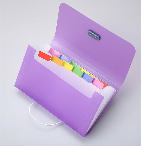 ESUPPORT 4 Pack Mini Accordion File Organizer, 13 Pockets Expanding File Folders for Storage of Invoice Cards, Coupons,