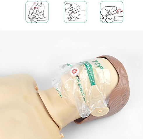 Set 50 (Colorful-50PCS) of CPR Mask, Disposable CPR Shield Mask Emergency Mask Key Chain Ring ,with One-Way Valve