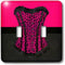 3dRose lsp_58704_2 Cheetah Print Corset Fishnet Double Toggle Switch, Black/Pink