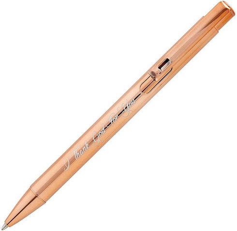 Christian Brands Ballpoint Ink Pen - Inspirational Retractable Ballpoint Pens, 12-Pack, Rose Gold