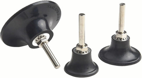 Cryspearl 3Pcs Sanding Disc Pad Holder 1/4 Inch Shank Rubber Backing with Removable
