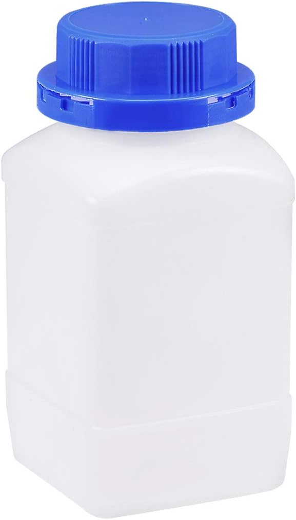 uxcell 750ml/25.4oz Plastic Lab Chemical Reagent Bottle Wide Mouth Sample Sealing Liquid Storage Container Translucent