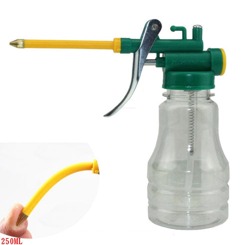 szdealhola Manual Machine Engine Lubricants Oil Can Pump Oiler Transparent Tank Bendable Flexible Spout