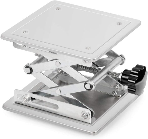 stonylab 8 inch x 8 inch Lab Scissors Jack, 200 x 200 mm Stainless Steel Laboratory Lift Stand Table, 15KG Support