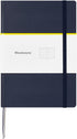 Maruman MNEMOSYNE Journal Notebook, 8.5 x 6.02 Inches (A5), Hard Cover with Elastic Band, 120 Sheets/240 Pages, Navy