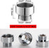 Brass Faucet Adapter, G3/4" to G1/2" Faucet Aerator Adapter Hose Thread Fitting Connector for Washing Machine Dishwasher Garden (Chrome Silver) by TOOLSTAR