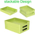 Green Letter-Size Tray, A4 Plastic Desk Drawer Organizer, Stackable Paper Holder for Office, School, Home