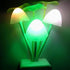 anso 3 Bulbs Night Light Light Sensor LED Mushroom Lamp Night Lamp Baby Home Bedsides (Grass)