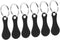 6Pcs Stainless Steel Shopping Cart Tokens Keychain Grocery Trolley Coins Portable Quarter