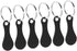 6Pcs Stainless Steel Shopping Cart Tokens Keychain Grocery Trolley Coins Portable Quarter