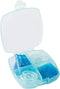 JAM PAPER Small Plastic Office Clip Box - Blue - 16 Assorted Clips/Pack