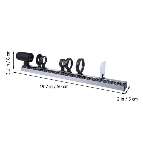 50cm Set ULTECHNOVO Physical Optics Experiment Kit with Optical Bench, Professional Glass Convex Concave Lens