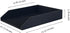 UnionBasic Stackable Document Paper Letter Tray, Faux Leather Desktop File Sorter Organizer Tray, Black
