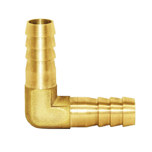 Joywayus Hose Barb 1/4" Elbow Hose ID, 90 Degree L Right Angle Union Brass Fitting for Water/Fuel/Air (Pack of 2)