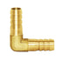 Joywayus Hose Barb 1/4" Elbow Hose ID, 90 Degree L Right Angle Union Brass Fitting for Water/Fuel/Air (Pack of 2)