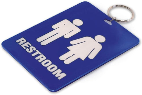 Lucky Line Unisex Restroom Pass Key Tag, Plastic with Split Key Ring, 1 Per Pack (53201)