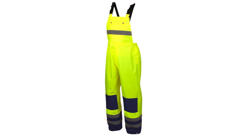 RRWB3110X5 5X Pyramex PU/Poly hi vis bib pants - size large