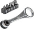 Klein Tools 65200 Ratchet Set, 5-Piece Mini Ratchet Set with Phillips, Slotted, and Adapter for Tight Spaces