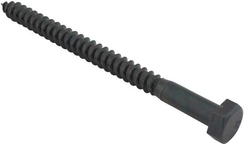 Renovators Supply Manufacturing Lag Bolts, 4 in. Black Zinc Plated Steel Lag Screws, Pack of 10