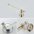 Set 2 WOLIBEER Crystal Gold Toilet Paper Holder Hand Towel Ring Crystal Bathroom Accessories Modern Paper Towel Holder