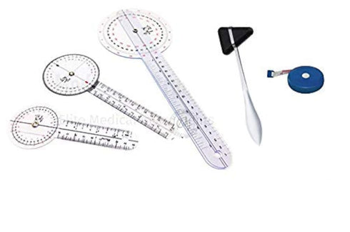 EMI EGM-650 5 Piece Physical Therapy Set - Goniometer 12 inch, 8
